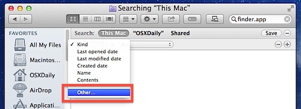 search for files of a certain size in mac osx